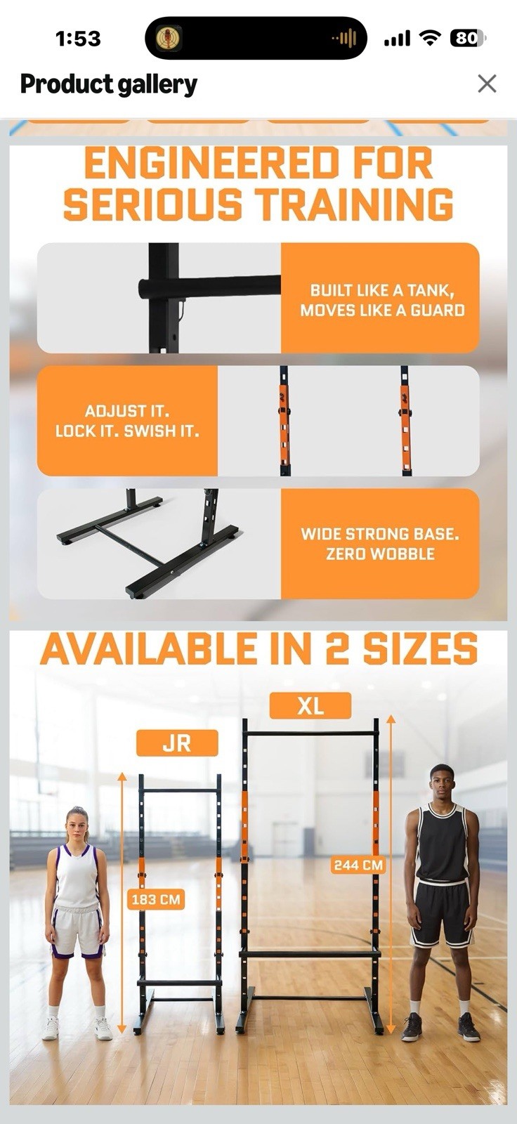ACELETIQS Basketball Shooting Trainer with Adjustable Crossbar – Improve Shot 