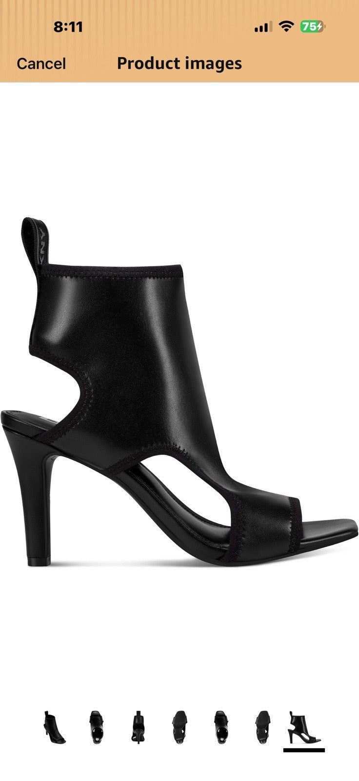 DKNY Womens Bason Sandal Heeled Bootie