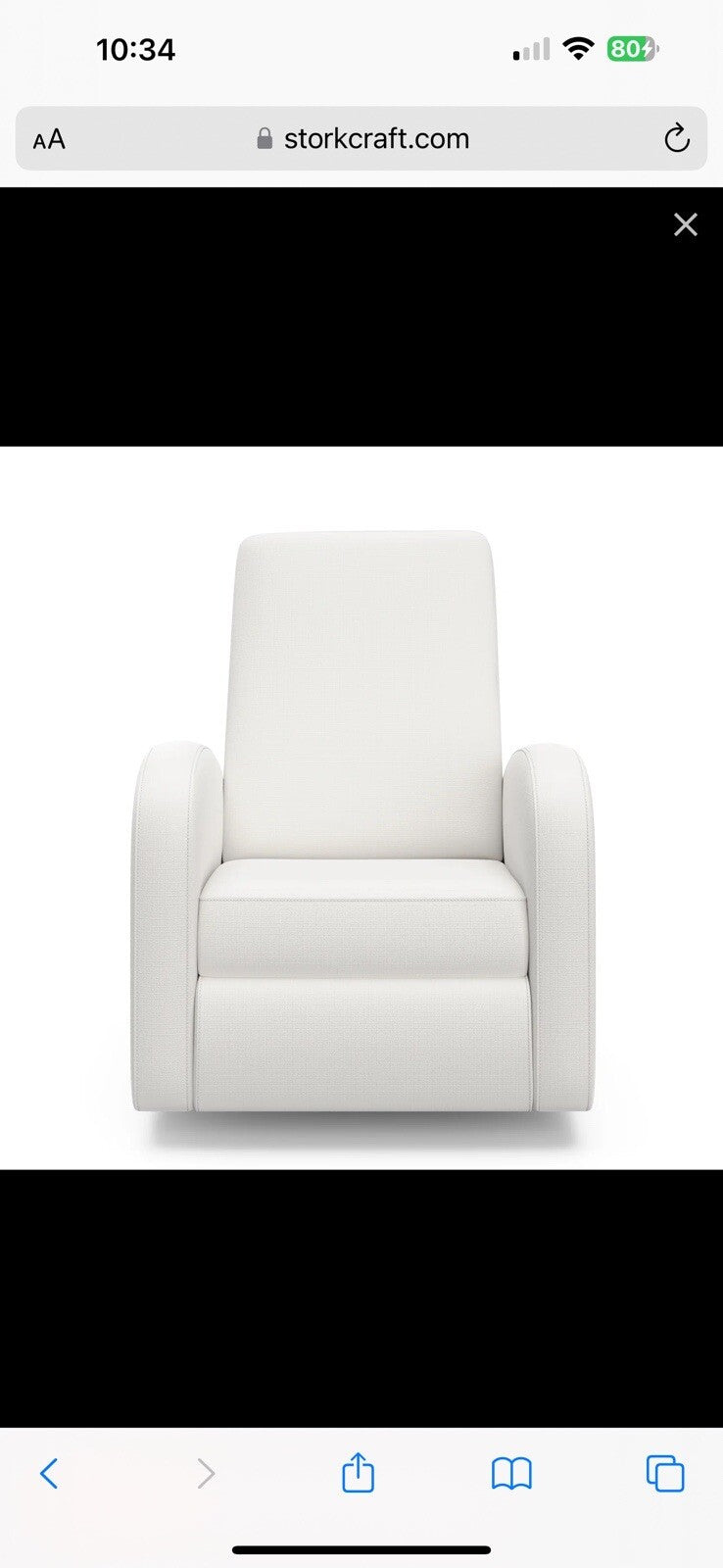 Storkcraft® Santa Monica® Power Recliner Swivel Glider