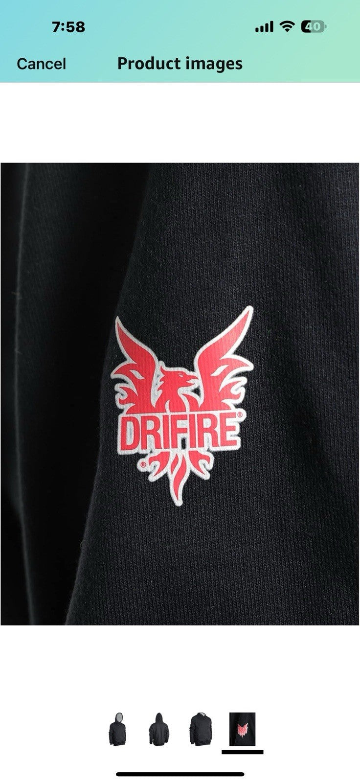 DRIFIRE Fr Lined Pullover Hoodie X Large Blue 