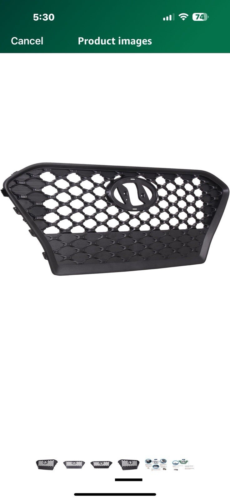 TYG (CAPA QUALITY) Front Grille Compatible with 2018-2021 Hyundai Kona