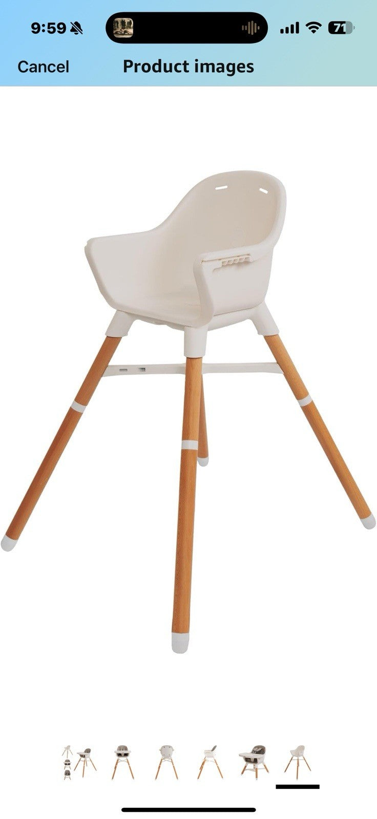 Nuby 4-in-1 Baby High Chair Seat with Removable Tray - 6+ Months to 3 Years