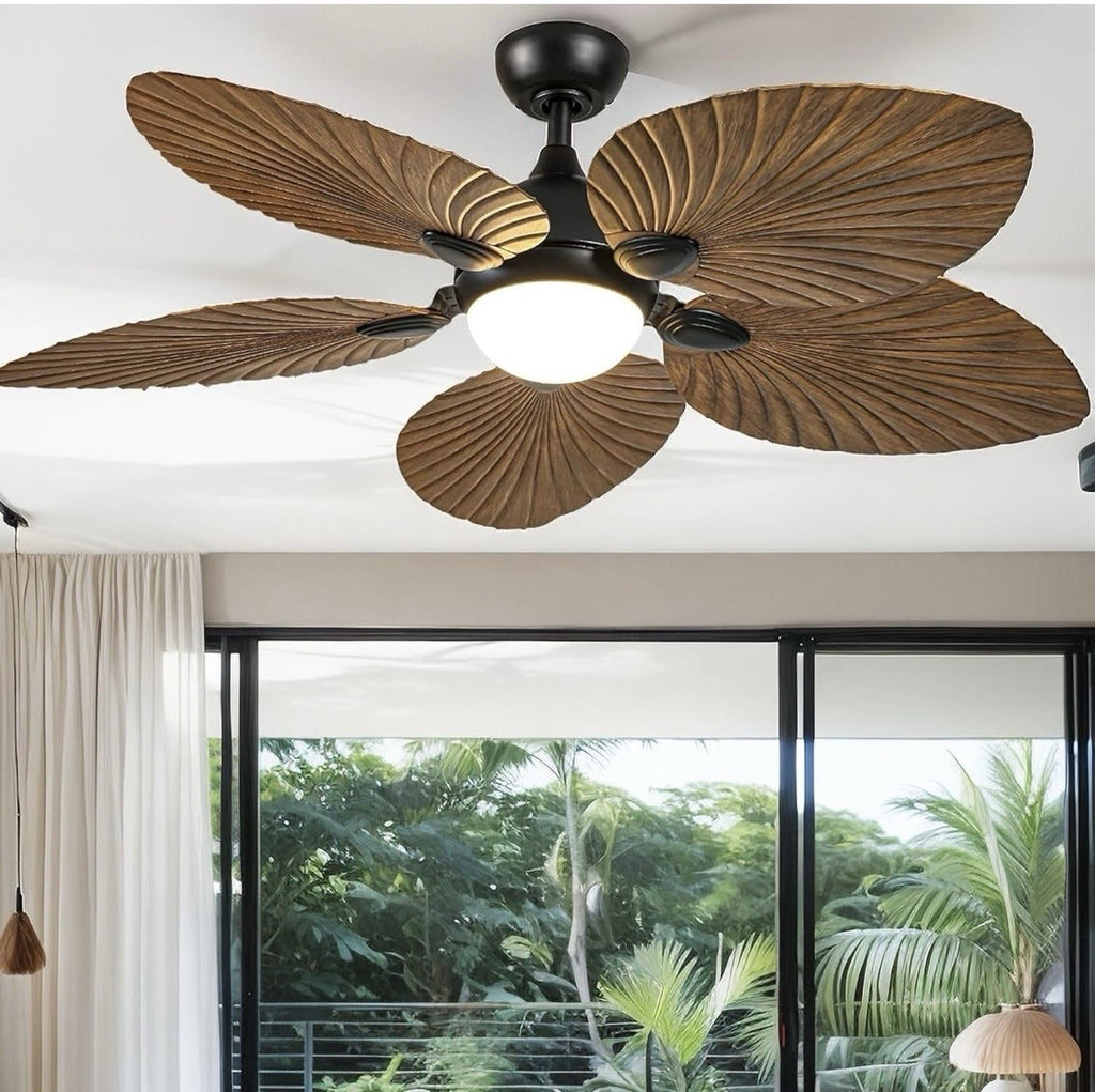 DWVO 52" Ceiling Fans with Lights, Tropical Ceiling Fan with Lights