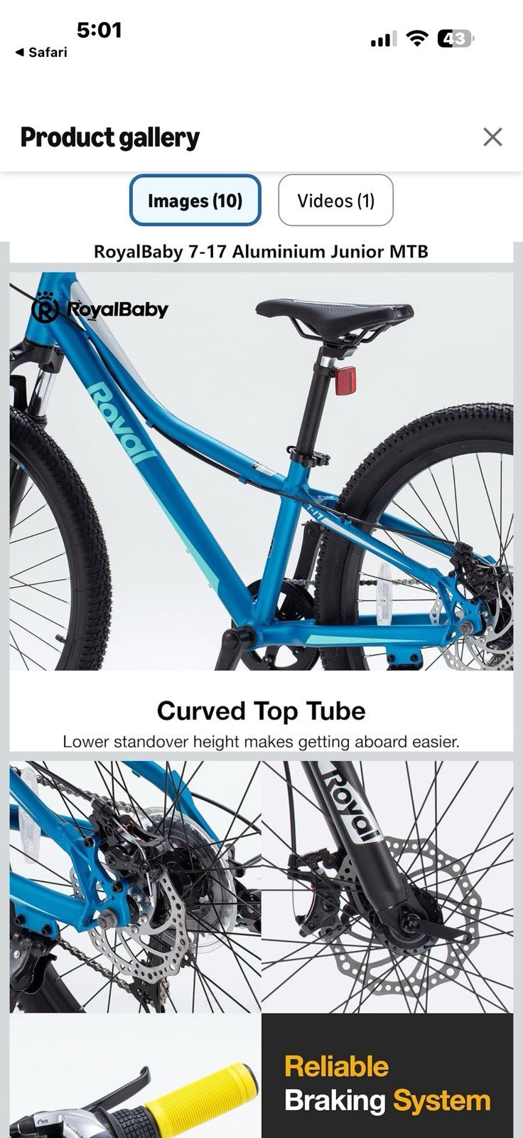 RoyalBaby Kids Mountain Bike Aluminium 20/24 Inch MTB Sports Bicycle, 