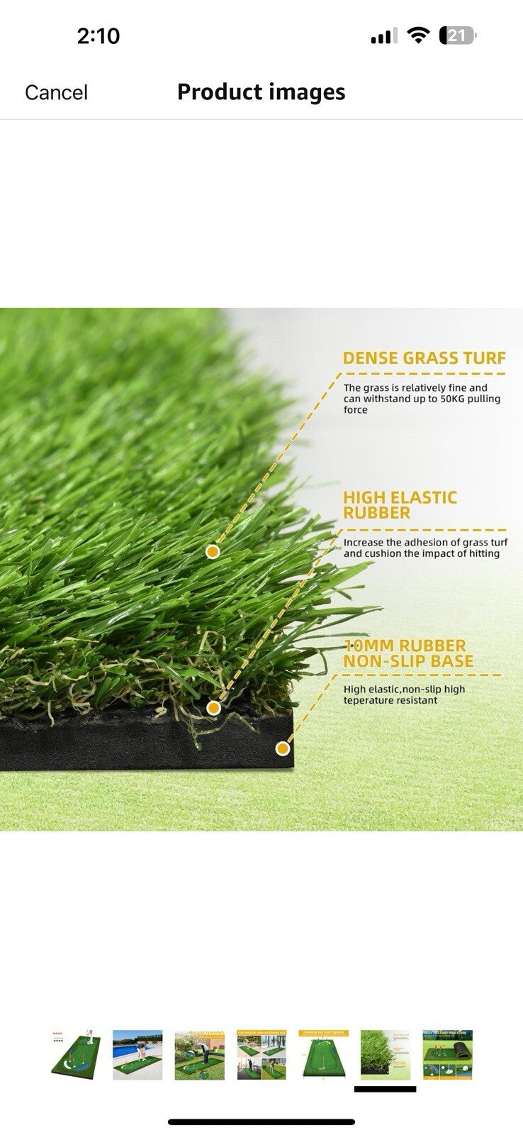 DWVO Golf Putting Green Indoor/Outdoor, 5X12ft Upgraded Golf Turf Practice 
