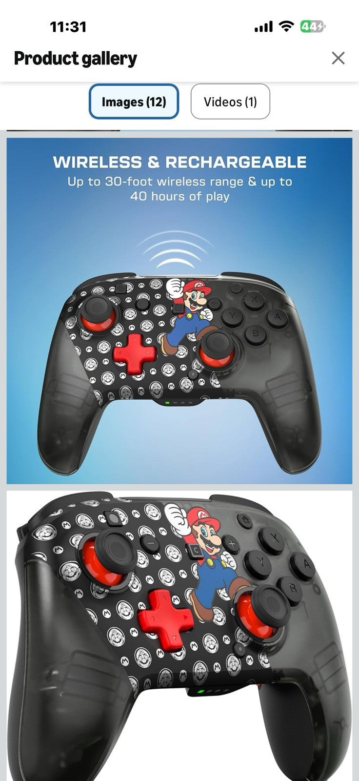 Turtle Beach Rematch Wireless Controller: Super Mario Jump - Officially