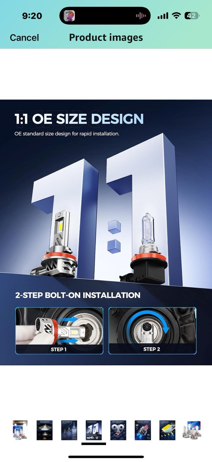 KAX 2025 10X Brightener 9005 H11 Led Bulbs Combo for Car Owners, 