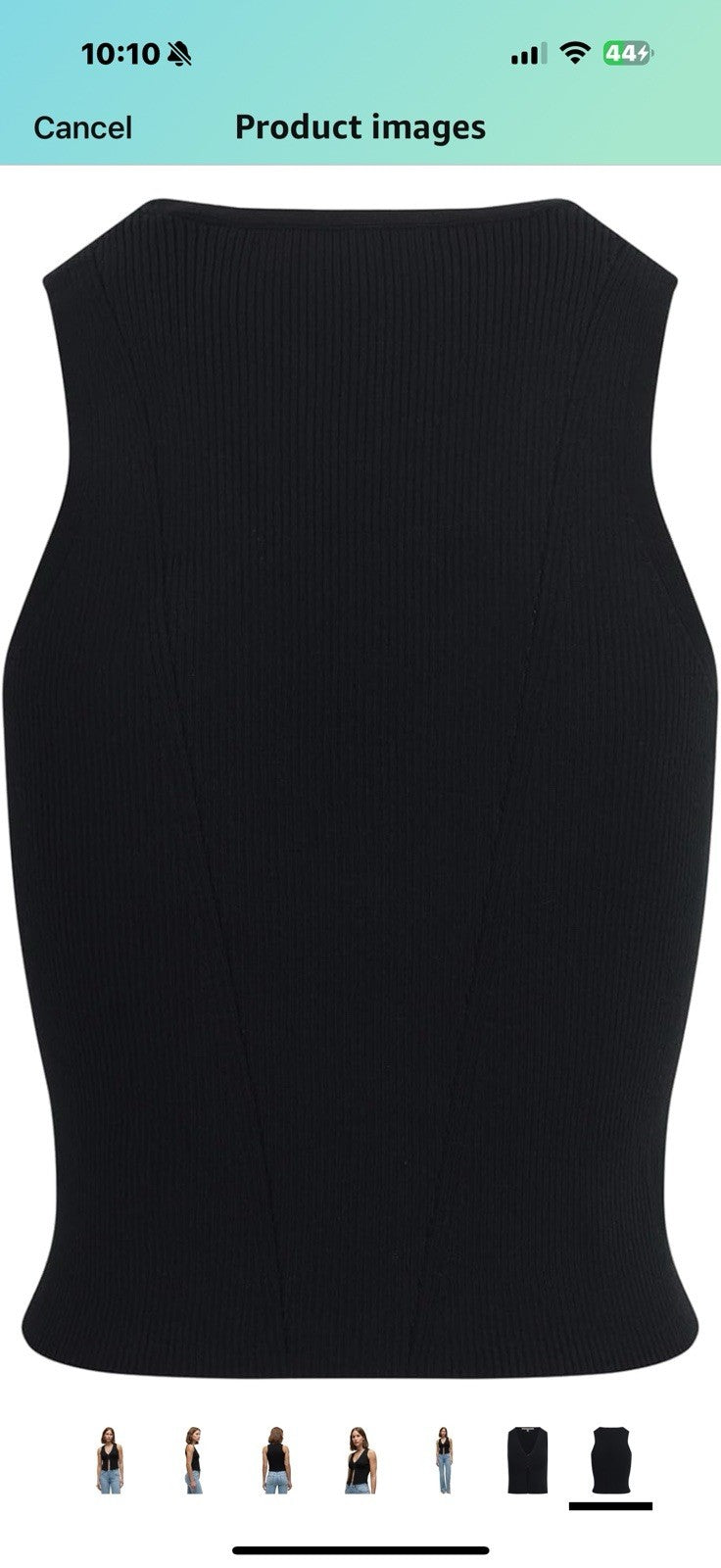 HUDSON Women's Sleeveless V-Neck Sweater Size medium