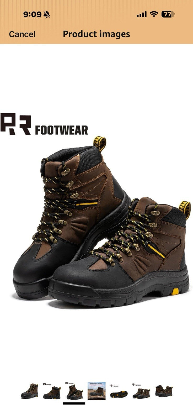 ROCKROOSTER Marfa Composite Toe 6-Inch Ankle Support Waterproof 11.5 Wide