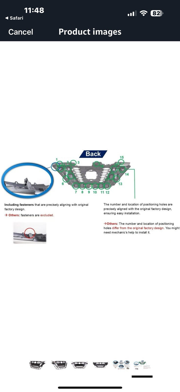 Front Grille Compatible with 2019-2022 Nissan Altima Edition/One