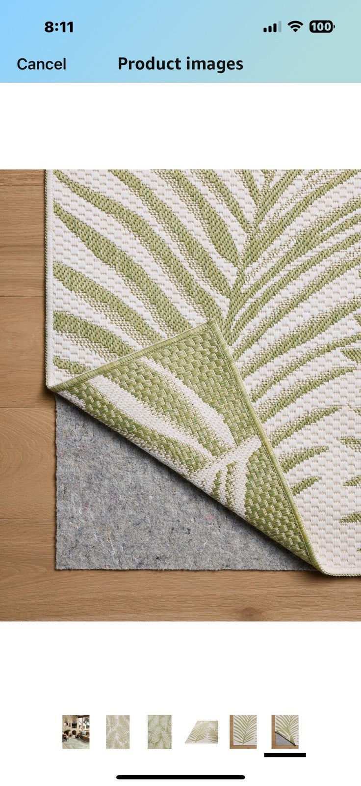 Loloi II Easton Collection ESN-06 Ivory/Green 8'-6" x 11'-6" Reversible Indoor