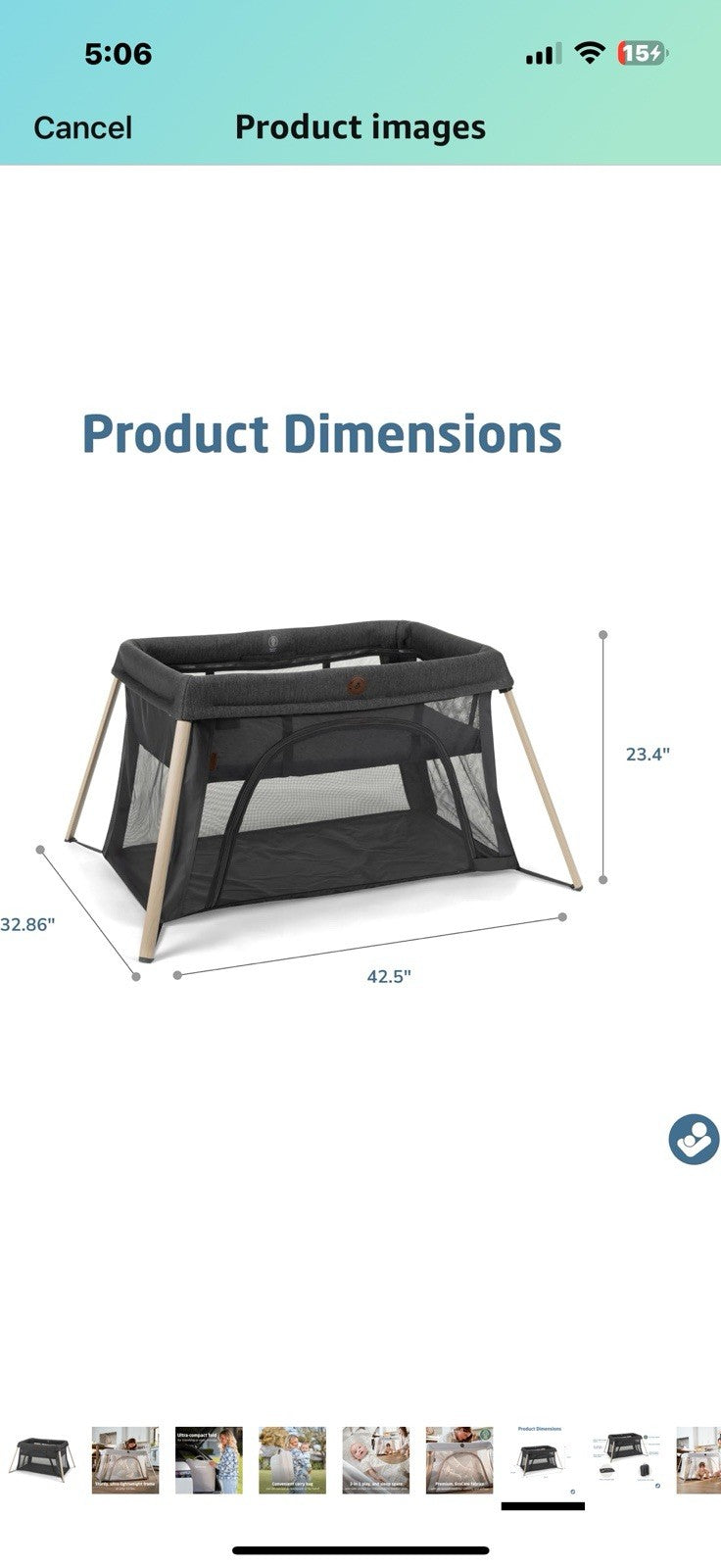 Maxi-Cosi Calao Travel Play Yard, Infant Bassinet, Toddler Playpen,