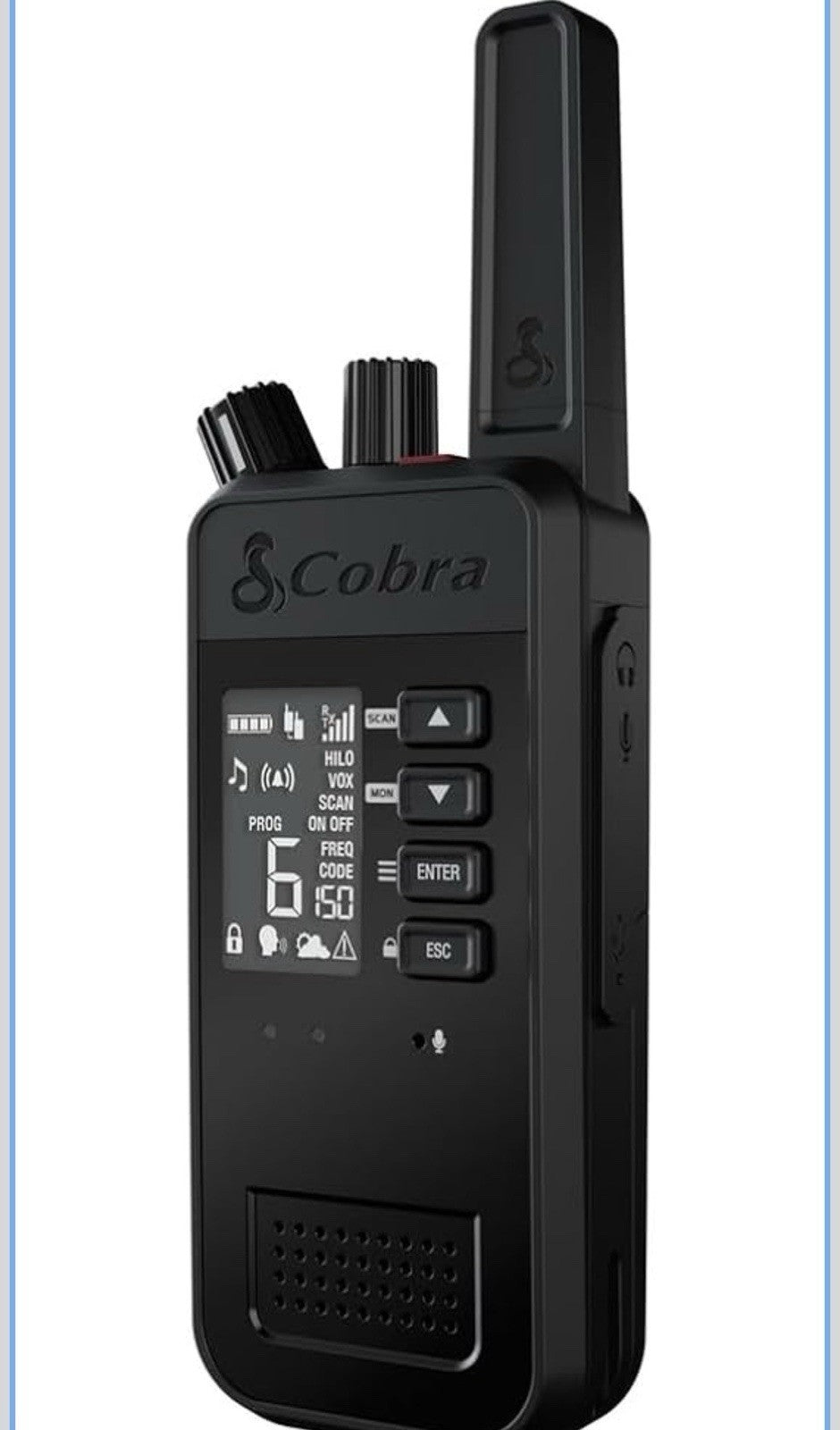 Cobra Performa 450 Business Radio (1-Pack with Dock) - 6-Channel UHF