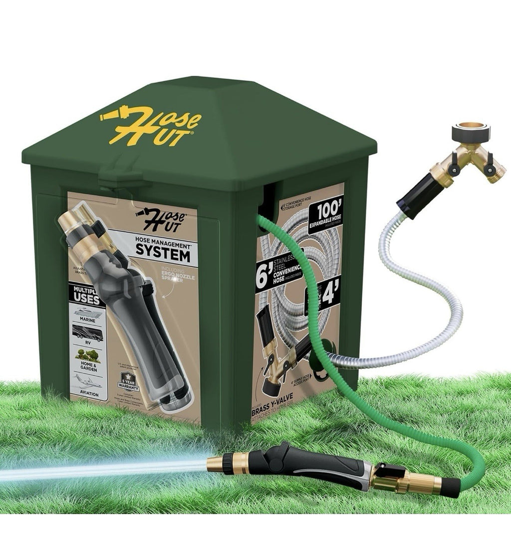 Garden Hose Holder System - Garden Hose Reel Alternative, Perfect 