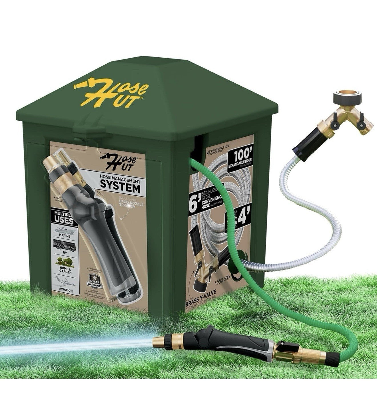 Garden Hose Holder System - Garden Hose Reel Alternative, Perfect 