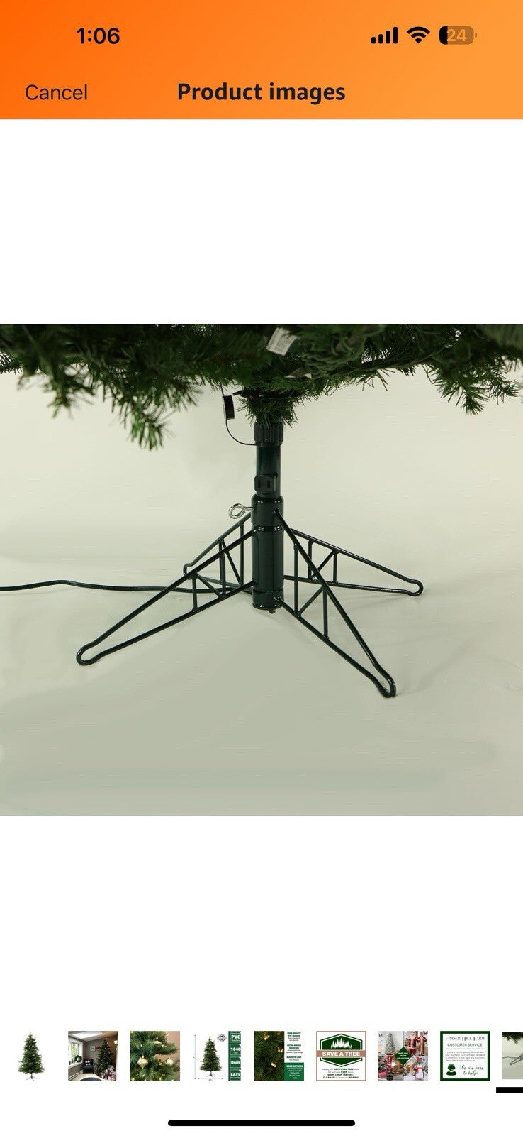 Fraser Hill Farm 7-Ft. Unlit Southern Peace Green Artificial Christmas 