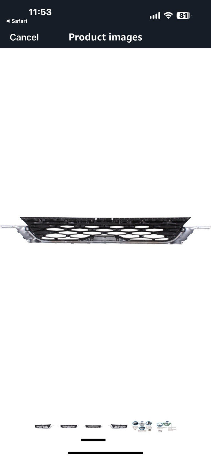 Front Grille Compatible with 2021 Kia Seltos EX/Nightfall/S/SX with Chrome
