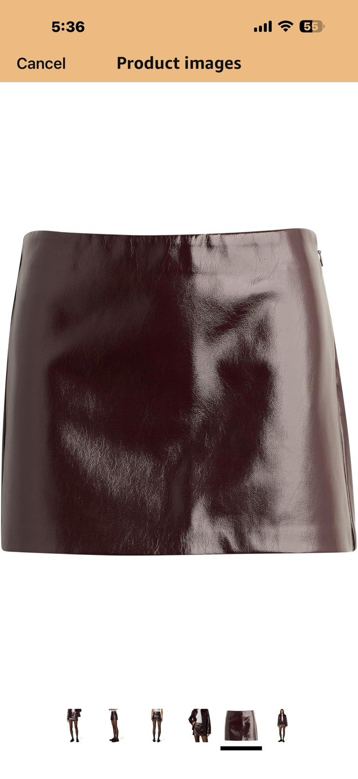 Joe's Women's The Vegan Patent Leather Mini Skirt  Size 8