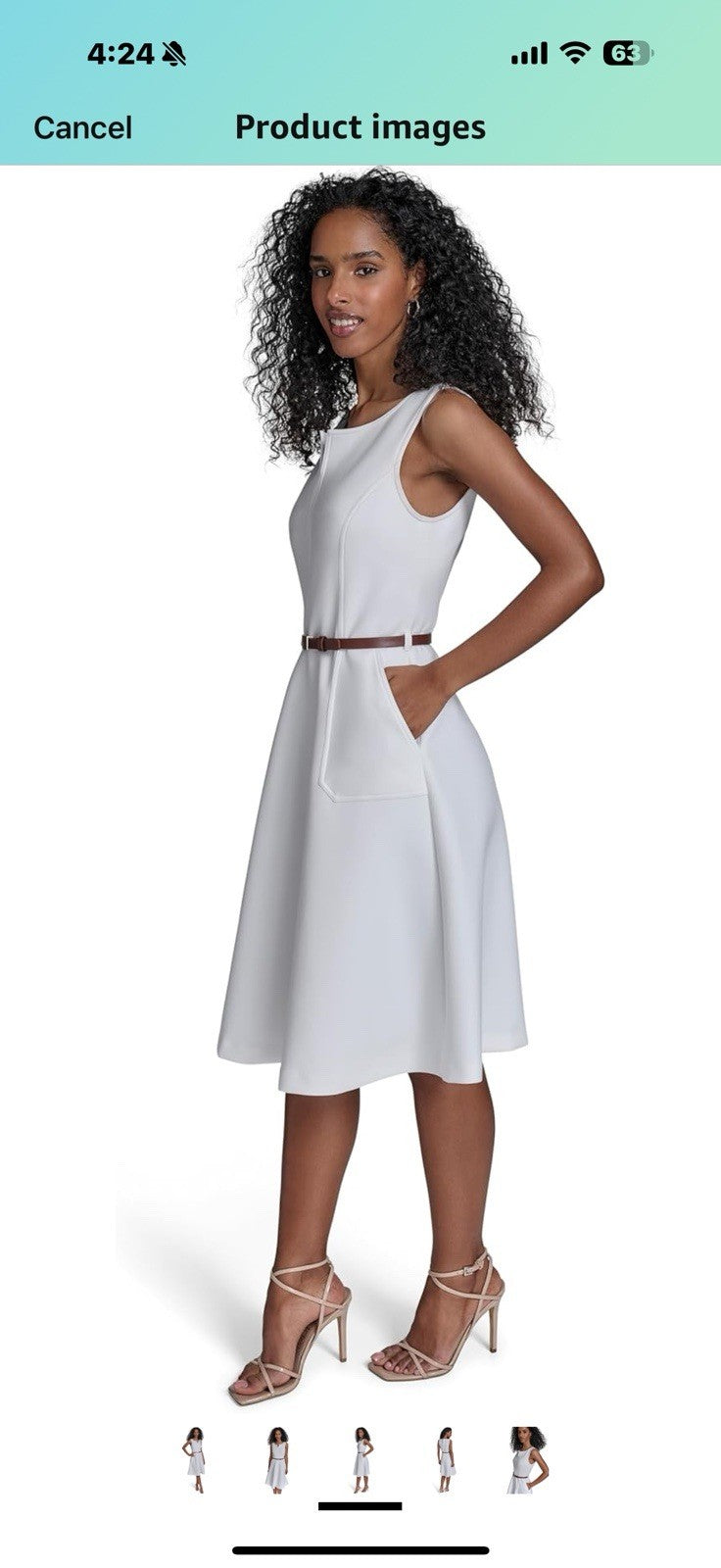 Calvin Klein Women's Scuba Aline Casual Sleeveless Dress Size 4