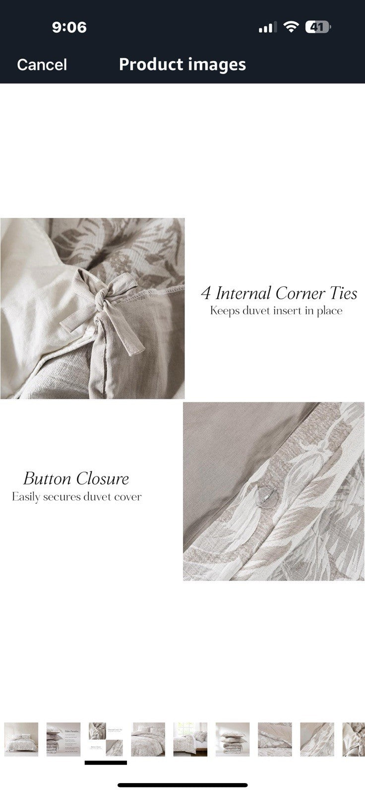 Lush Decor Bali Tropical Leaves Gauze Jacquard Duvet Cover 3 Piece Set King