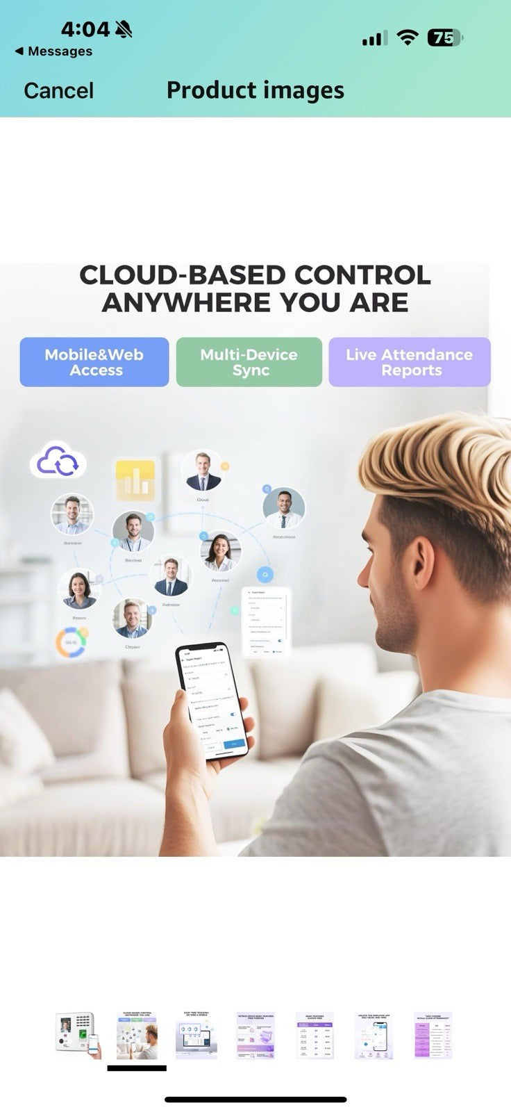 NGTeco Time Clock Cloud-Based, 4-in-1 Time Clocks for Employees Small Business