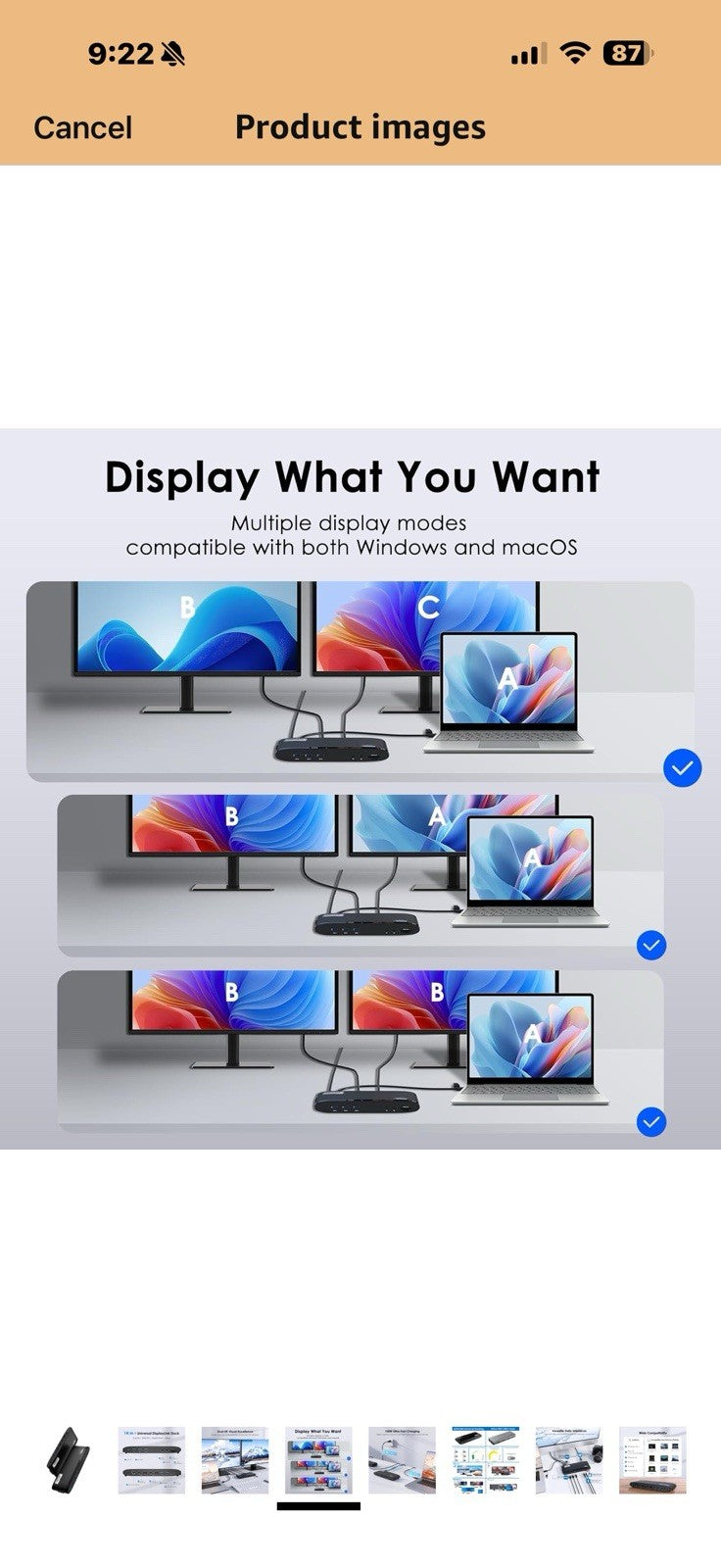 WAVLINK DisplayLink Docking Station, Dual Monitor for Mac M1/M2/M3/M4