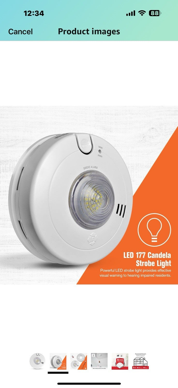 First Alert SM110LED-AC, Hardwire Smoke Alarm with LED Strobe & 10-Year 