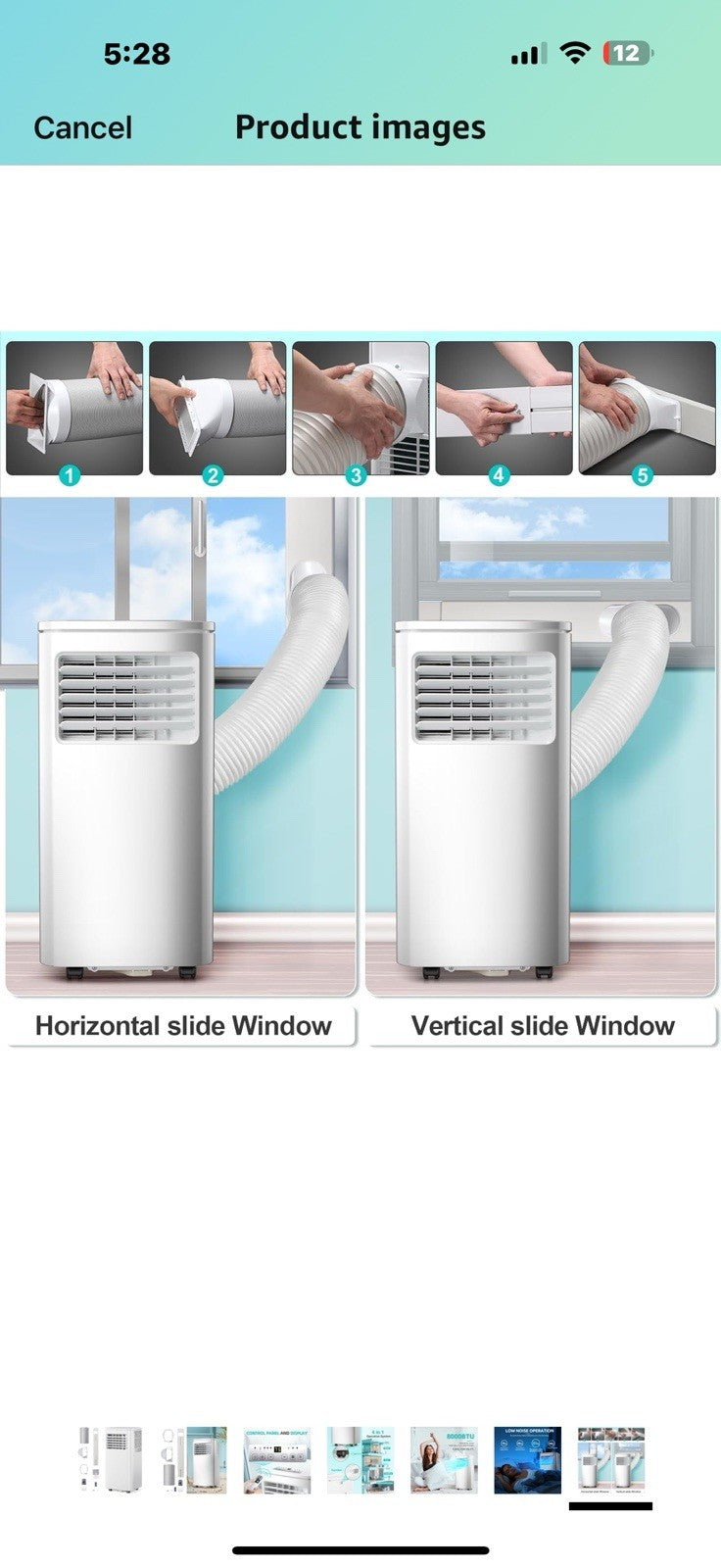 Portable 8000 BTU Air Conditioner, 4 in 1 protable AC, Cools 350sq. ft, Remote 