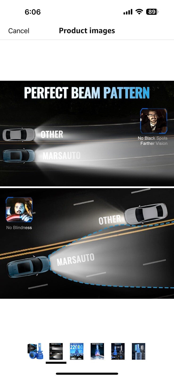 Marsauto D4S Bulbs, 6000K , 6X Brightness , 50000 Hours Lifespan，