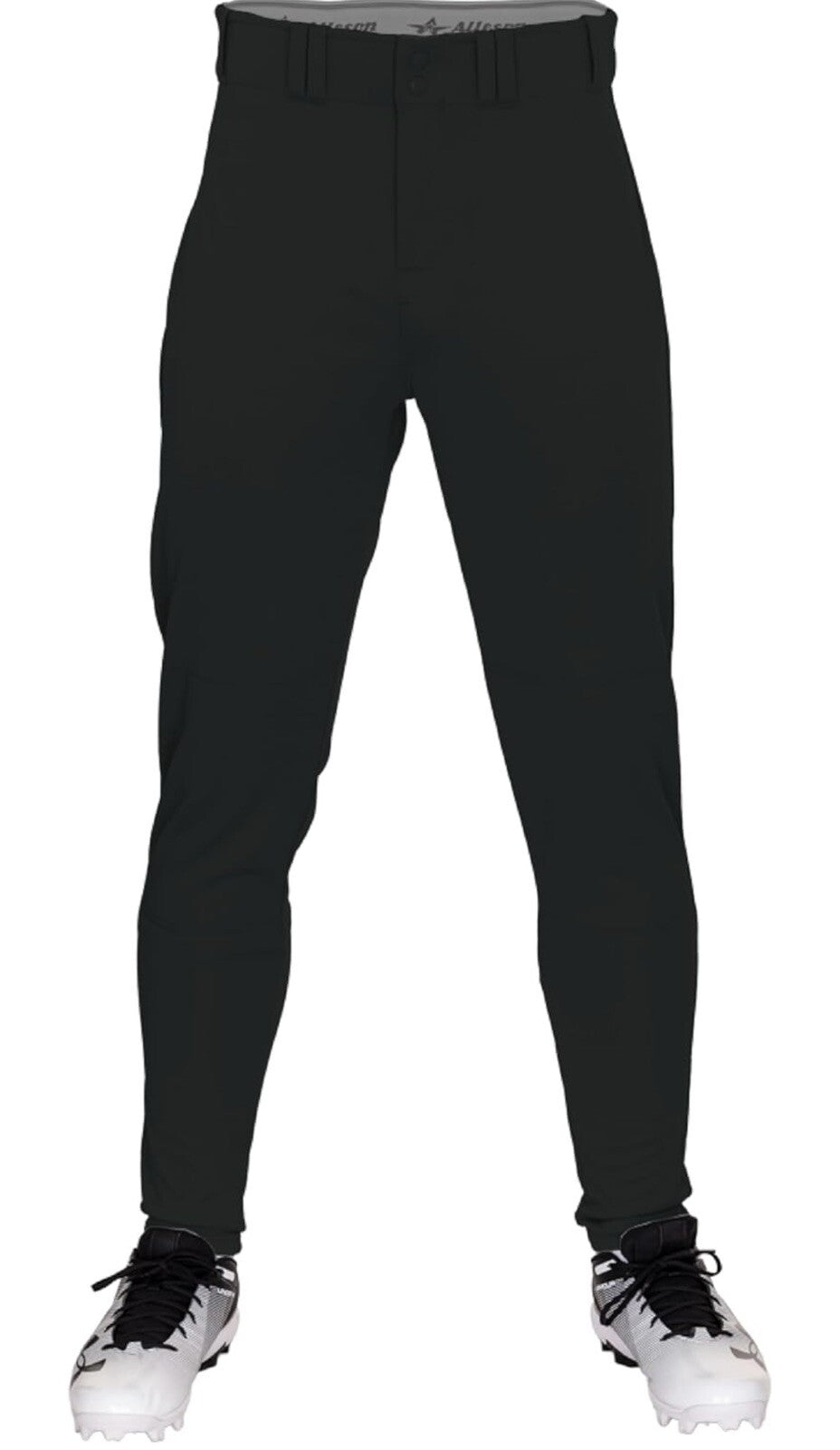 Alleson Athletic Men's Youth Crush Tapered Baseball Pant (Style 657ctpy) Blackxl