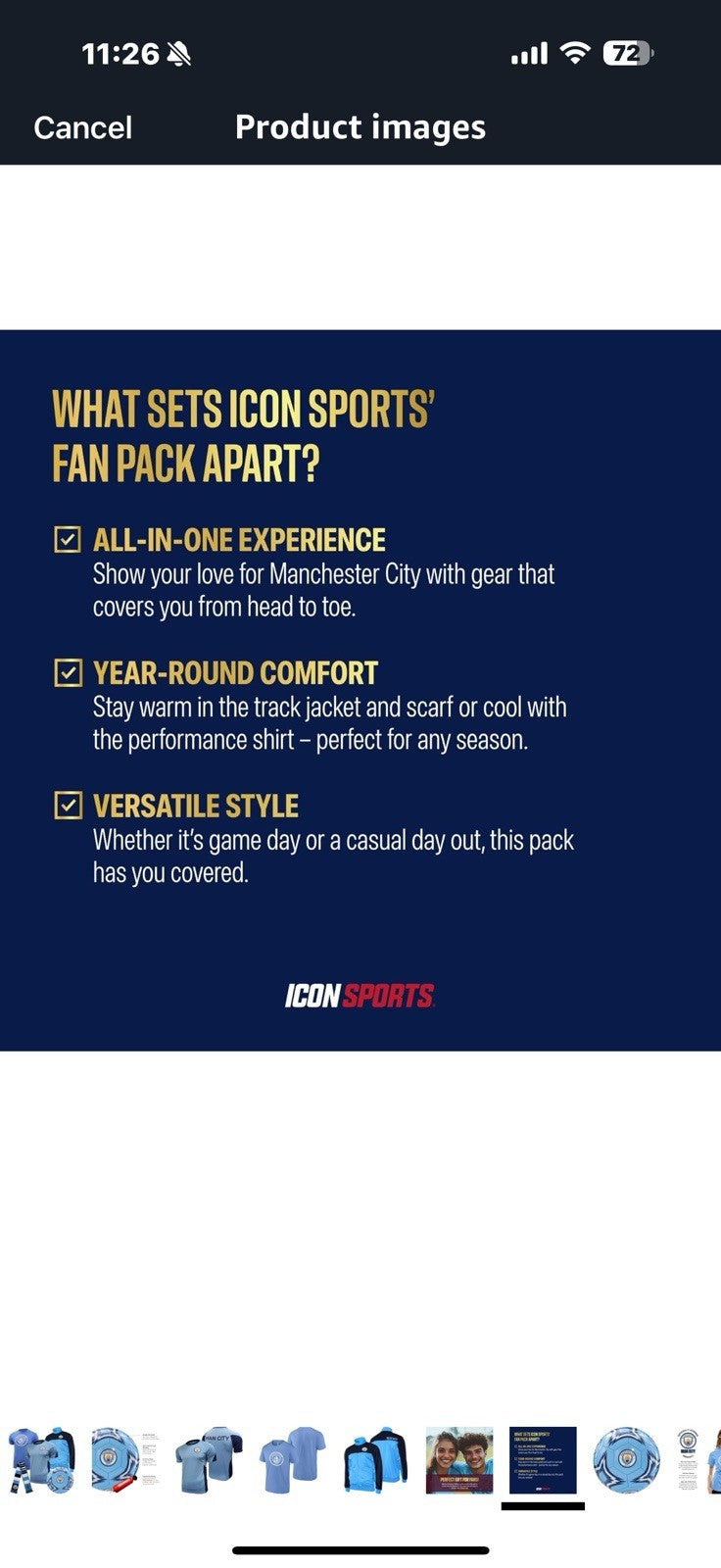 Icon Sports Manchester City Ultimate Fan Pack – Official Licensed XL