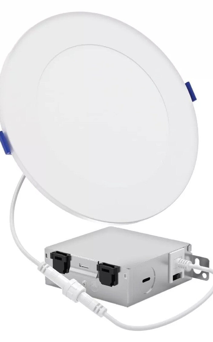 GE Color Select LED Wafer Downlight, Premium High-Lumen Direct Wire Ceiling