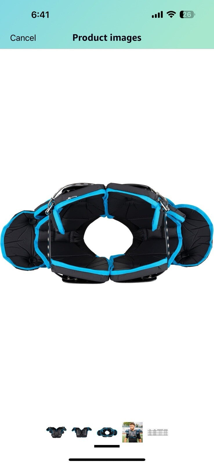 Champro Gauntlet Skill Football Shoulder Pads Size Small
