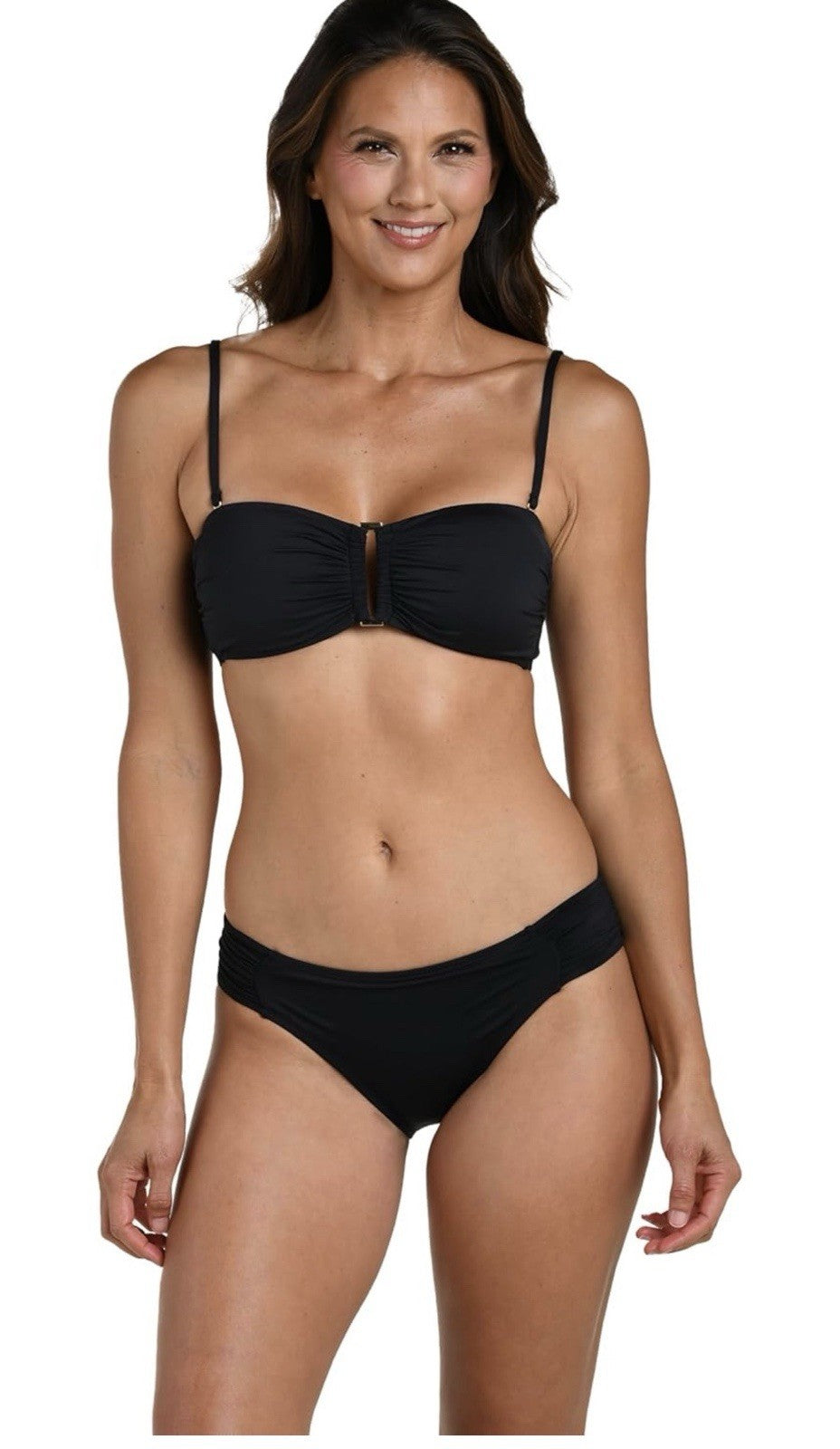 La Blanca Womens Island Goddess Bandeau Slider Swimsuit Top Size 8