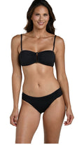 La Blanca Womens Island Goddess Bandeau Slider Swimsuit Top Size 8