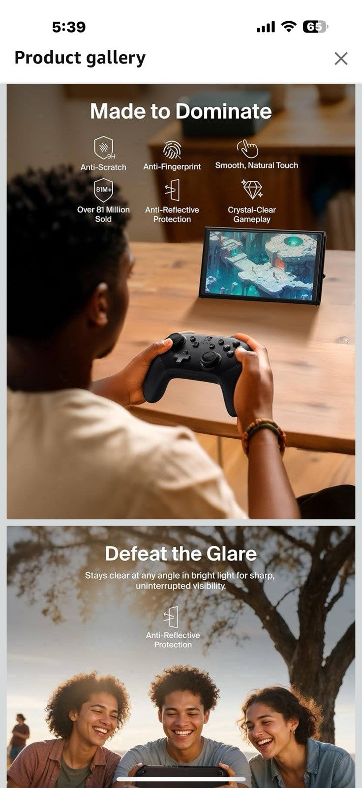 Belkin TemperedGlass Anti-Reflective Screen Protector for Nintendo Switch 2