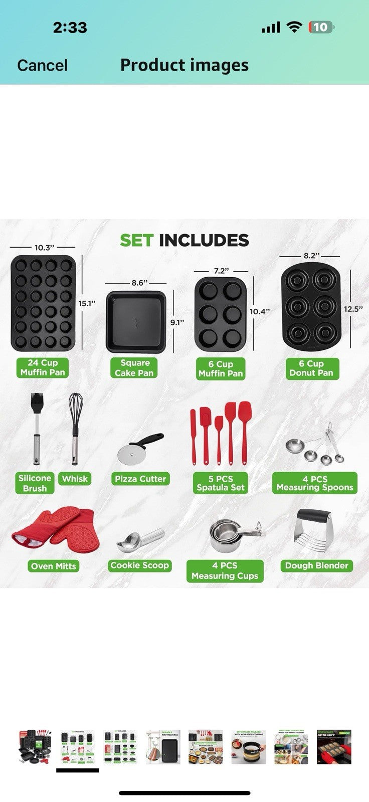 NutriChef 42-Piece Ultimate Nonstick Bakeware Set - Carbon Steel