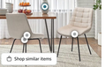 NicBex Velvet Dining Chairs, Upholstered Reception Chairs