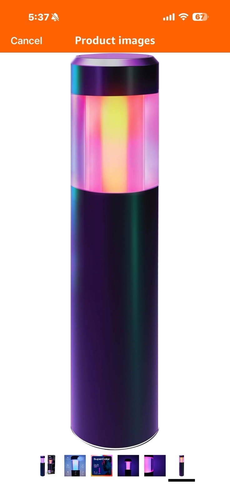 LIFX Supercolor Smart LED Path Light, Outdoor Wi-Fi Landscape Lighting 