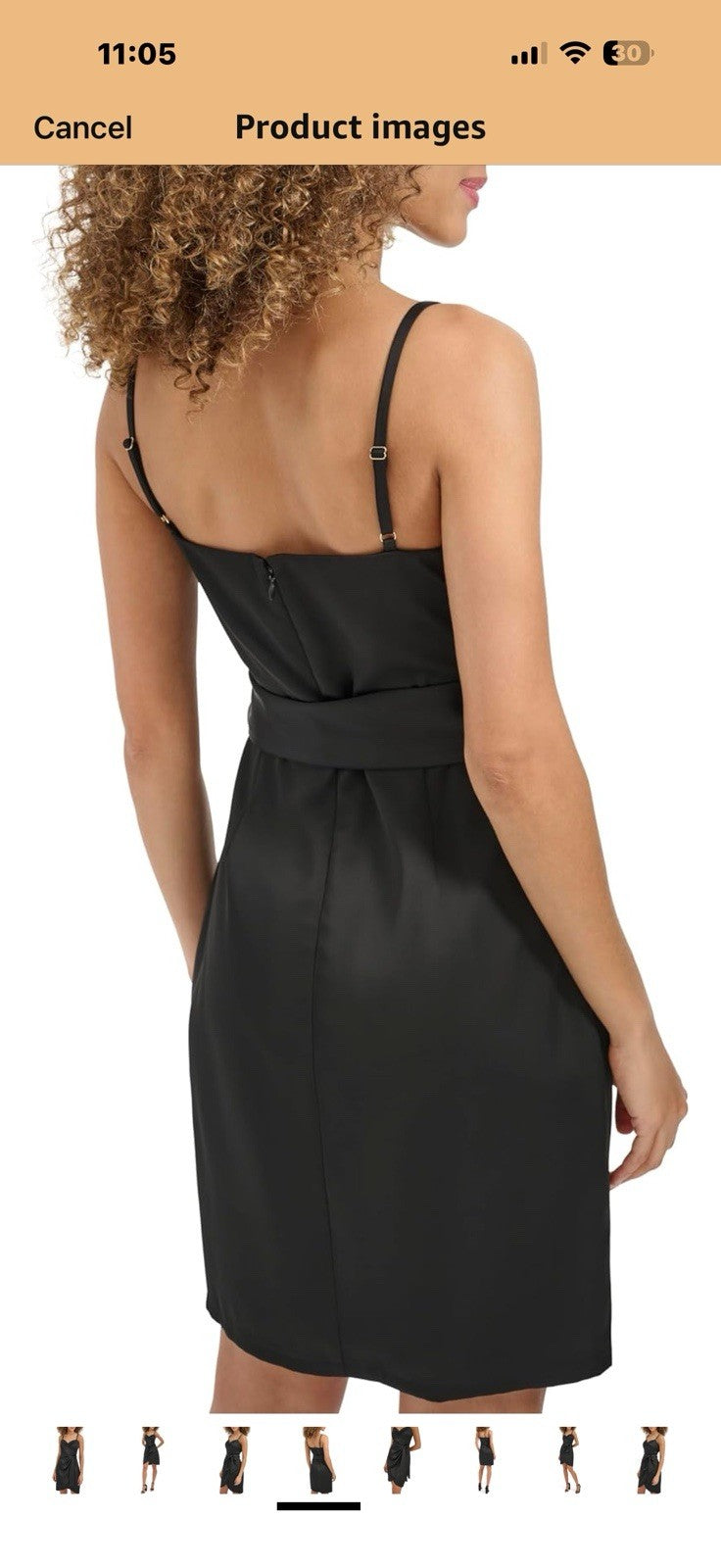 Siena Women's Sleeveless Sweatheart Neckline Matte Satin Bow Tie Size 8