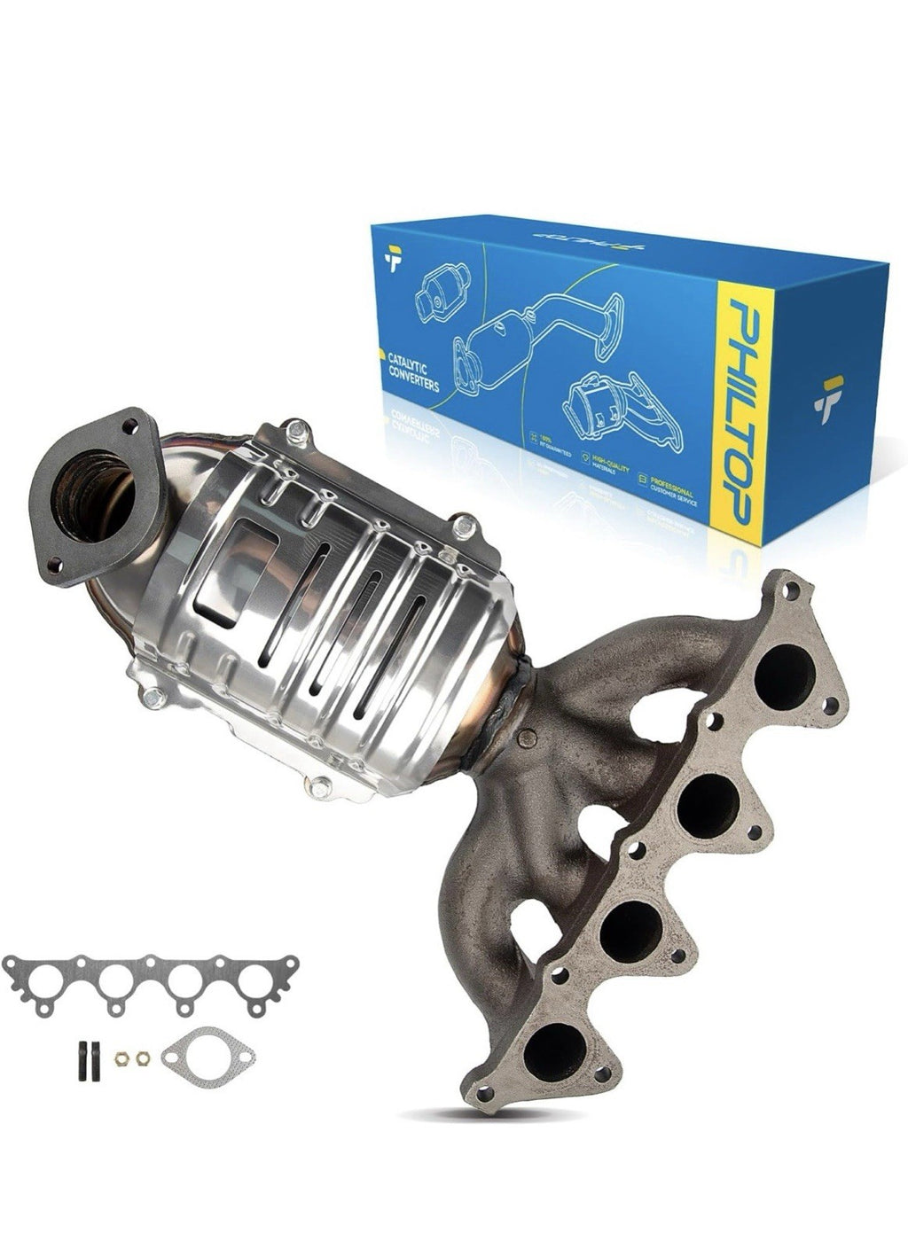 PHILTOP Front Catalytic Converter Kit Direct-Fit Compatible with Hyundai, Kia