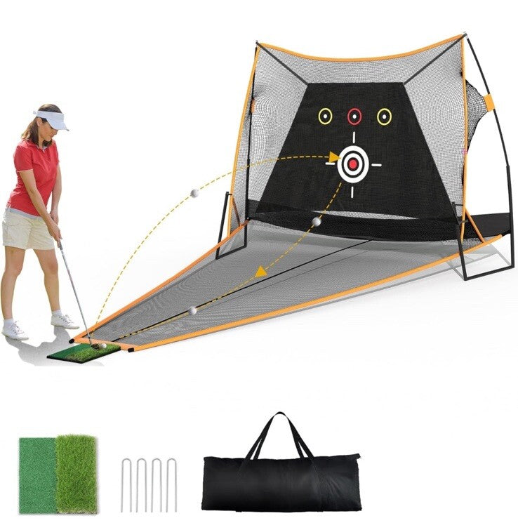 DWVO 10FT X 7FT Automatic Ball Return Golf Net for Indoor/Outdoor