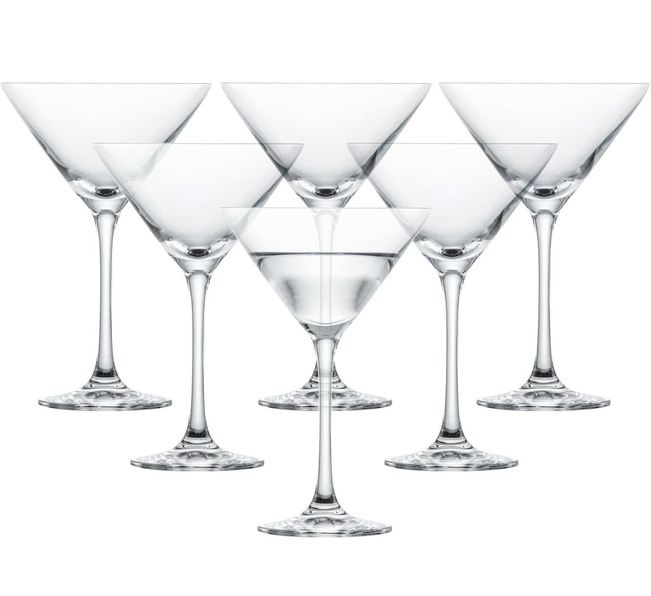 Eater x Zwiesel Fortessa Folly Crystal Glass, 6 Ounce Martini (Set of 6), Clear
