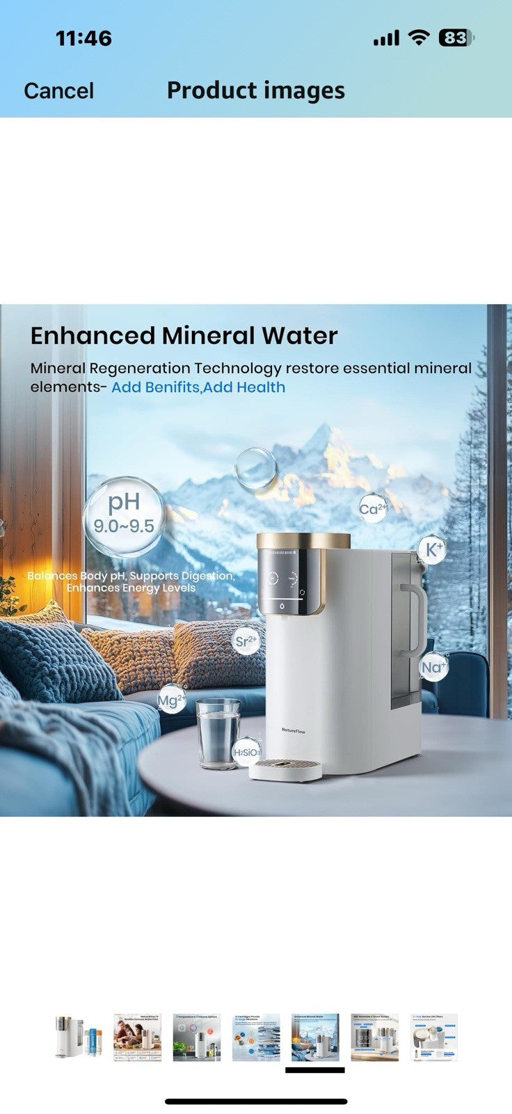 Countertop Reverse Osmosis System Water Filter, NatureFlow F4 Water