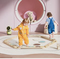 BlueWood Balance Beam for Kids 3-5, Toddler Sensory 6 PCS Morandi Pink