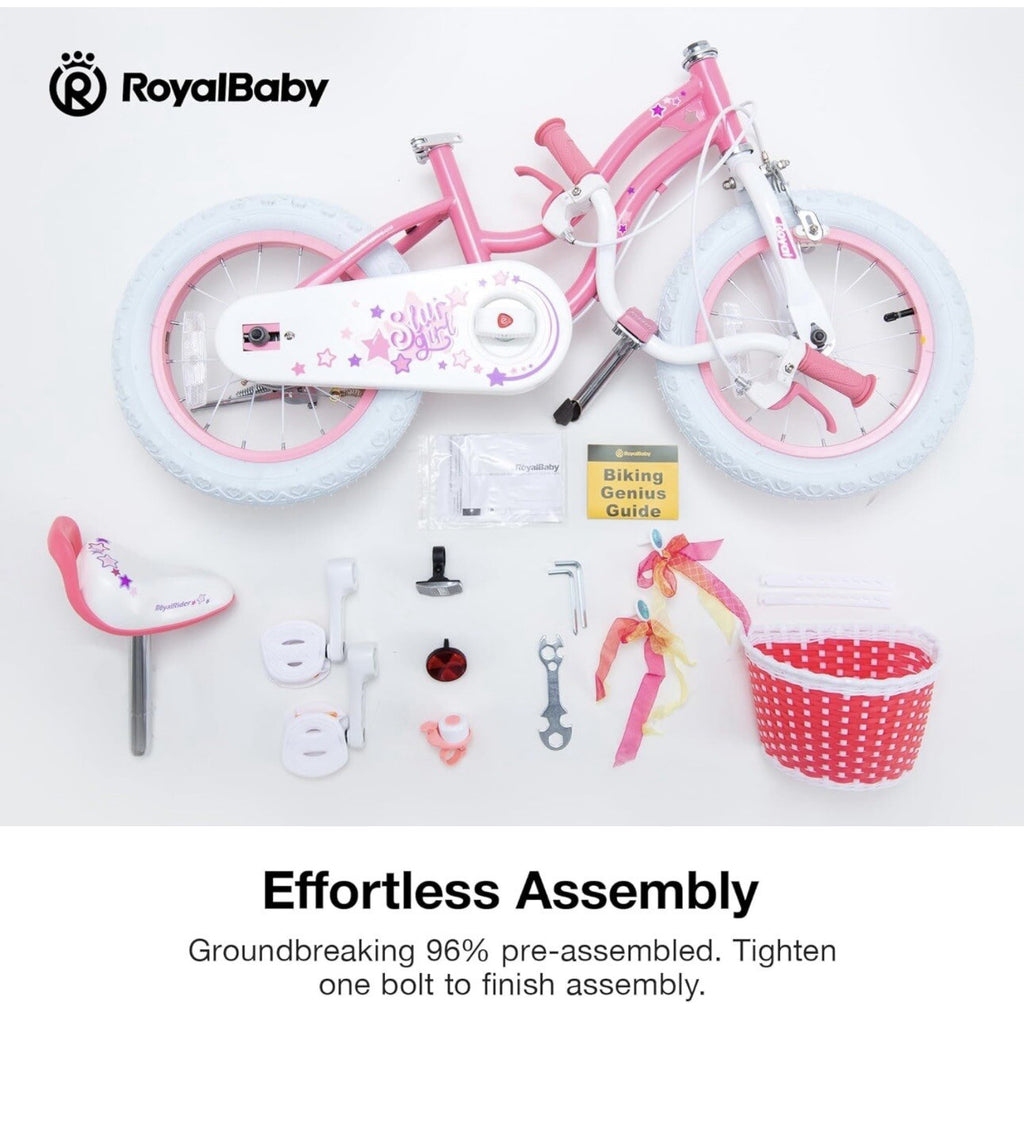 Royalbaby EZ Stargirl Kids Bike,Easy Learn Balancing to Biking,14