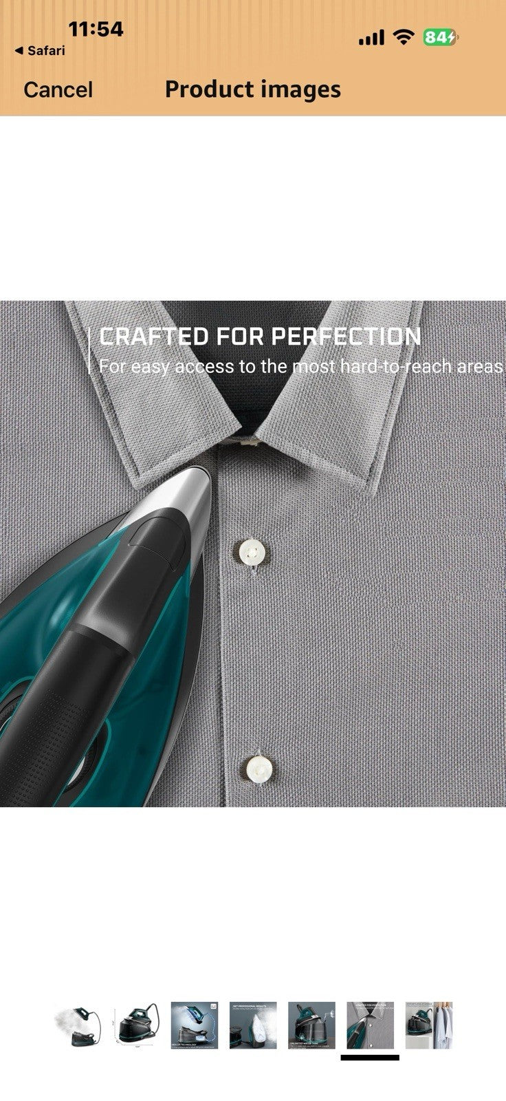 Rowenta Iron for Clothes, High Pressure Steamer Iron with Boiler System, 