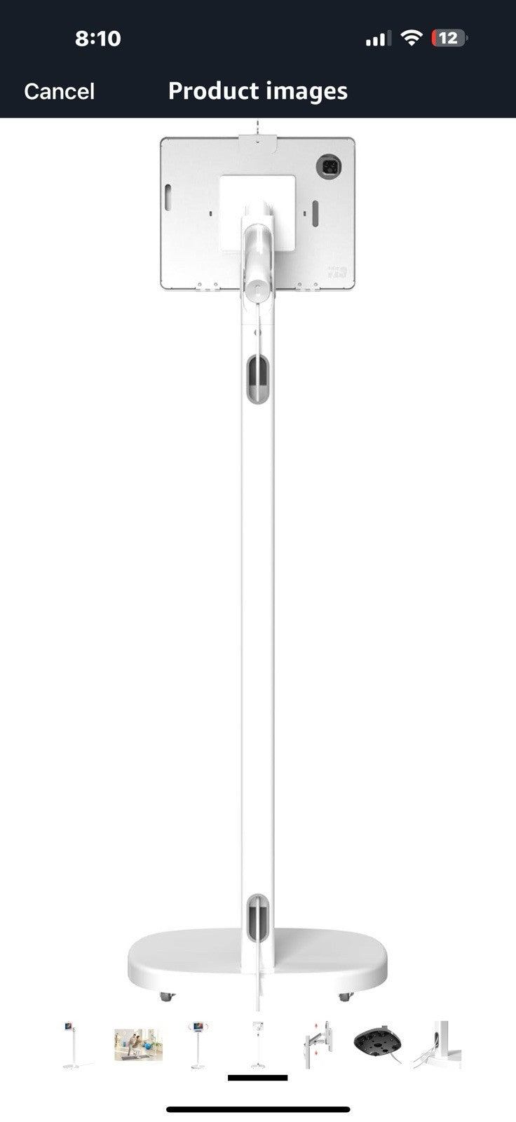 CTA Digital Healthcare Grade Floor Stand with Quick Release Enclosure 