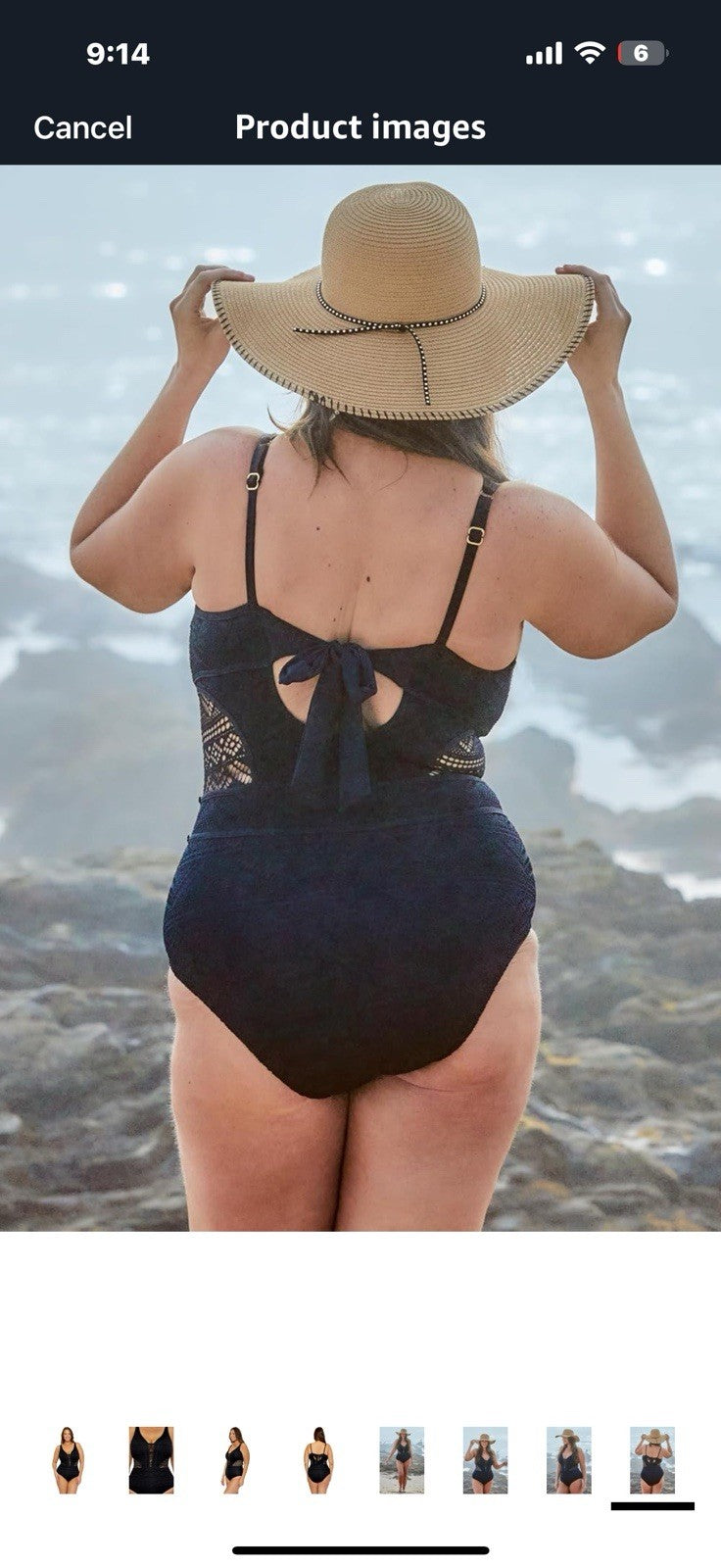 Women's Color Play Plus Size Crochet Tummy Control One Piece Swimsuit,OX Size