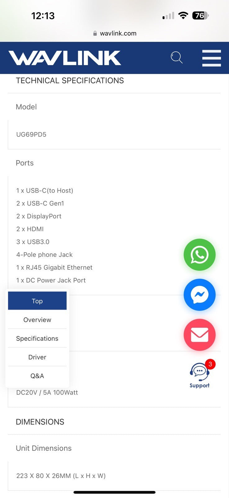 WAVLINK USB C Docking Station